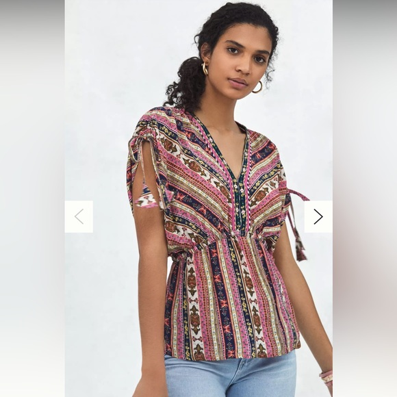 Anthropologie Tops - Anthropologie Eryka Vineet Bahl Blouse SP GUC